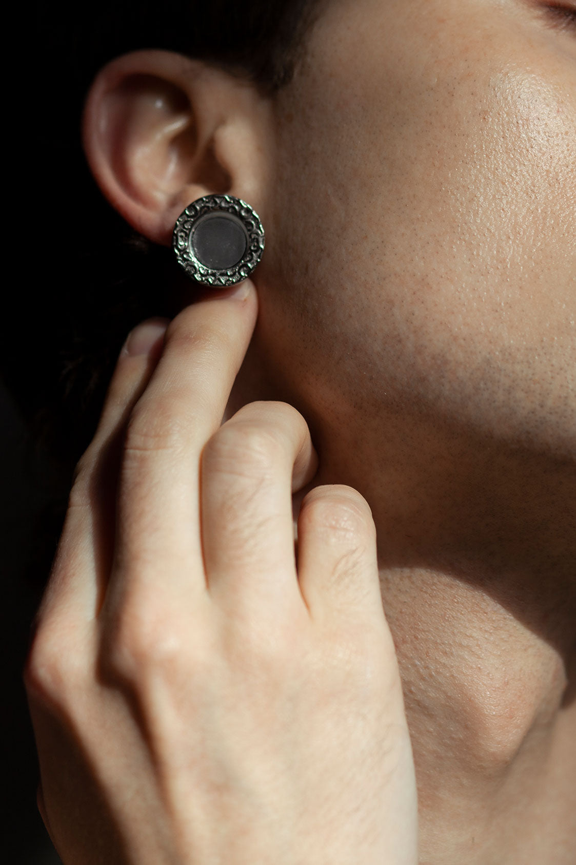 Mirror Stud Earring in Sterling Silver