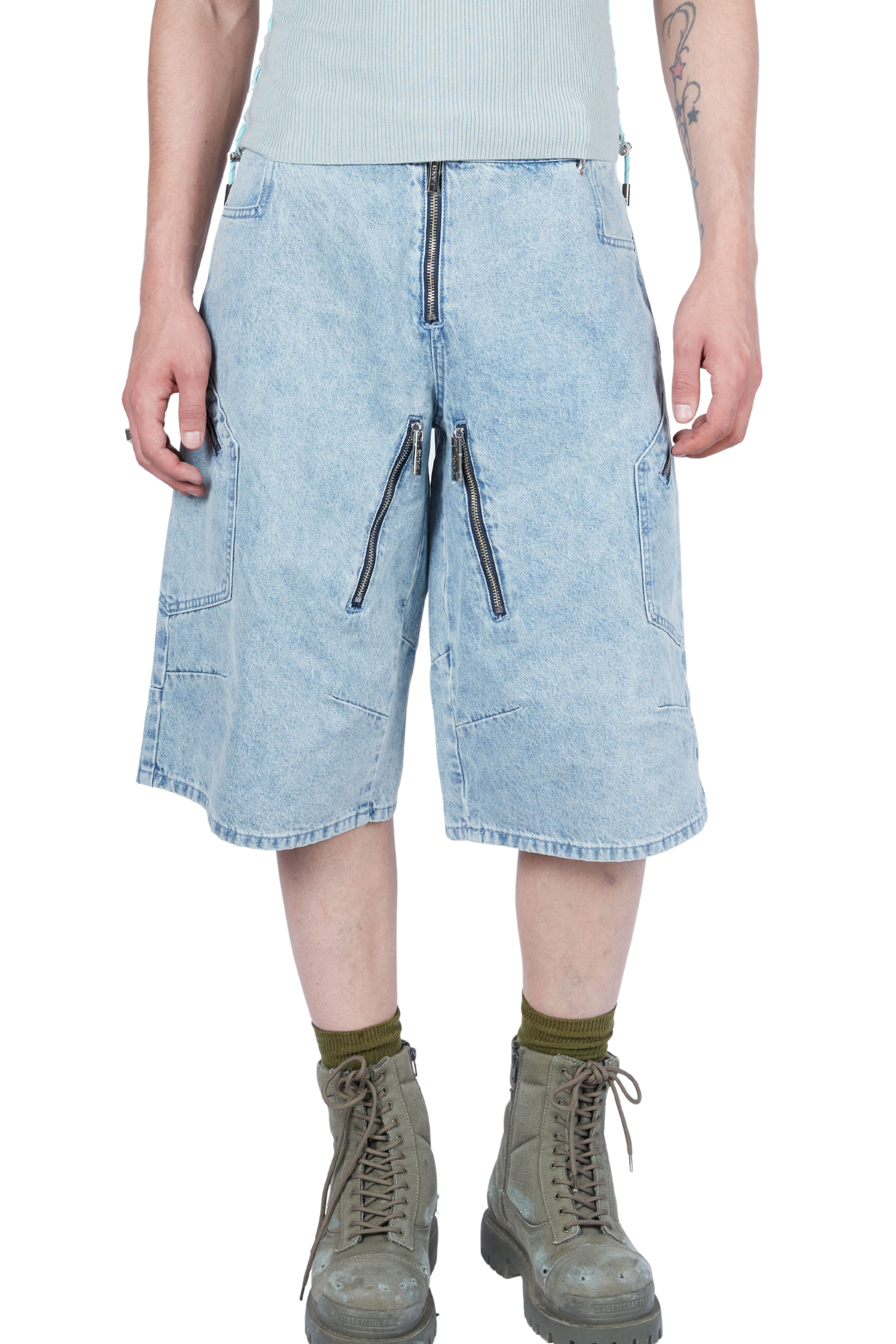 Zipper Ski Capri Jeans