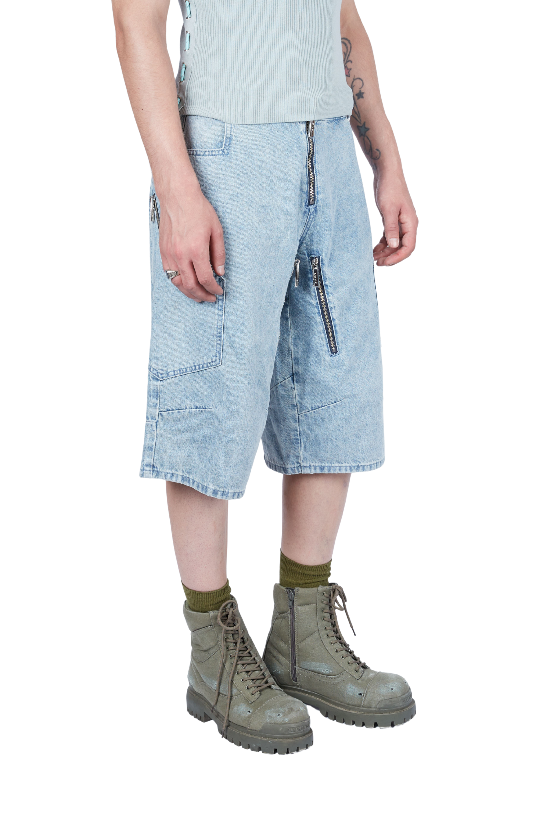 Zipper Ski Capri Jeans