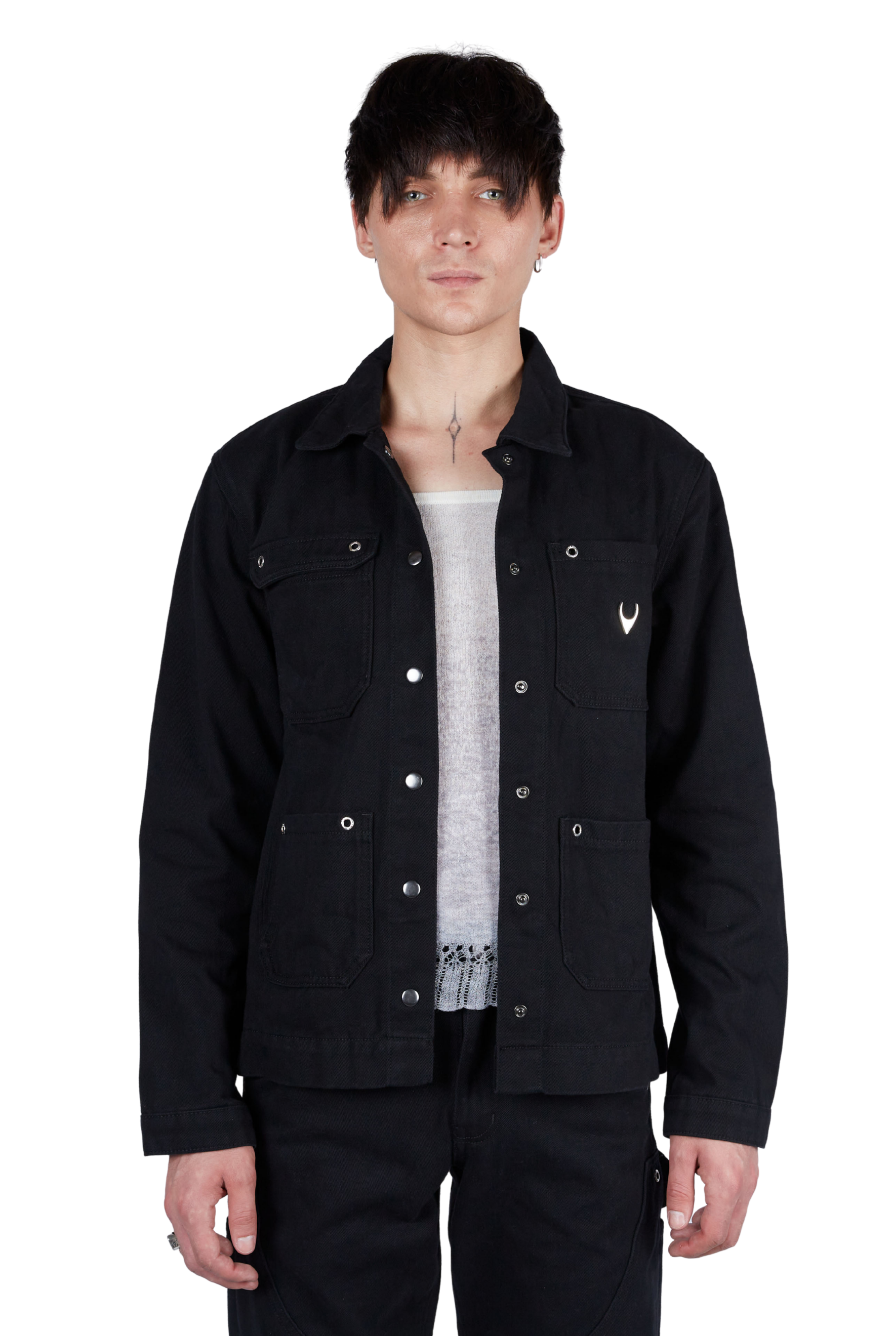 Grommeted Logo Carpenter Jacket