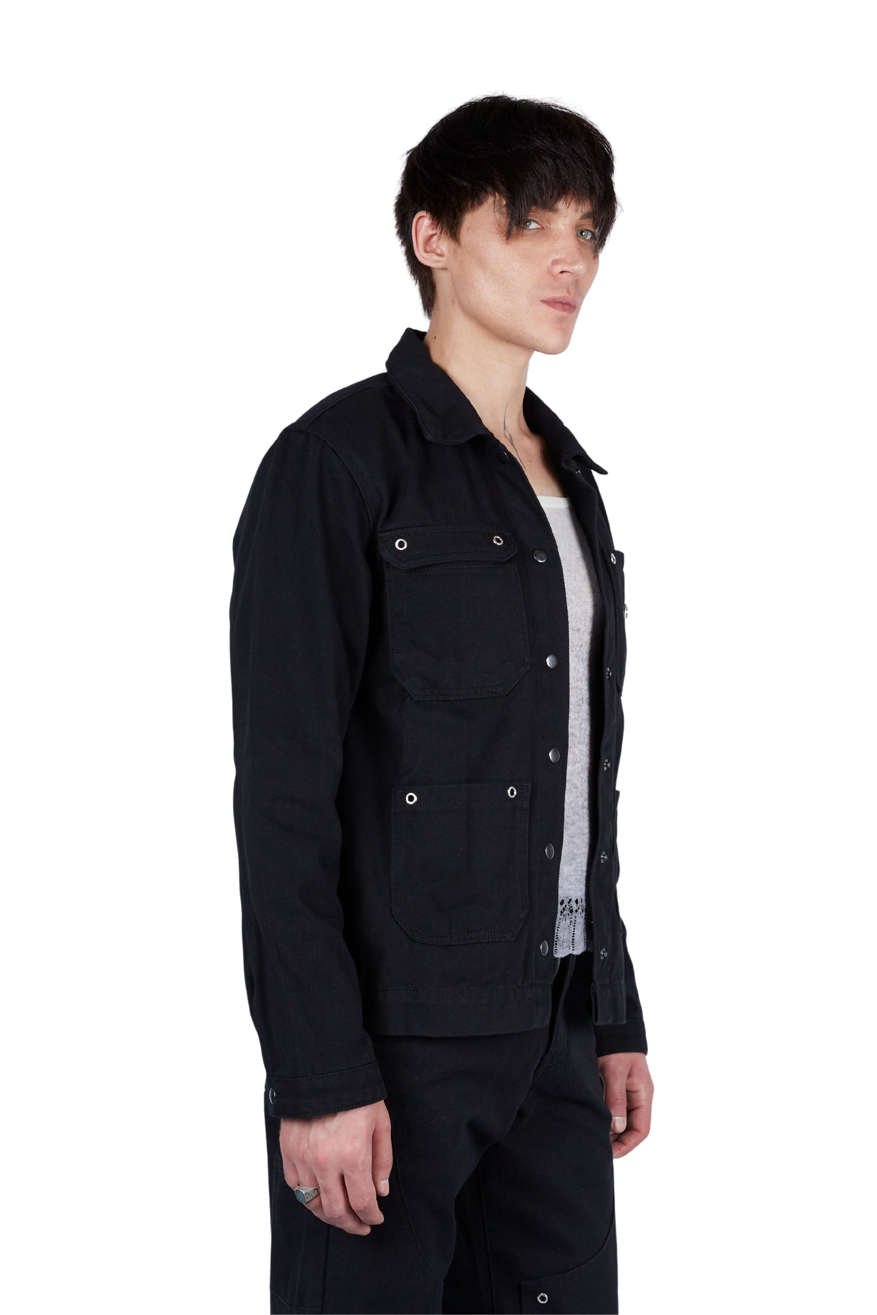Grommeted Logo Carpenter Jacket
