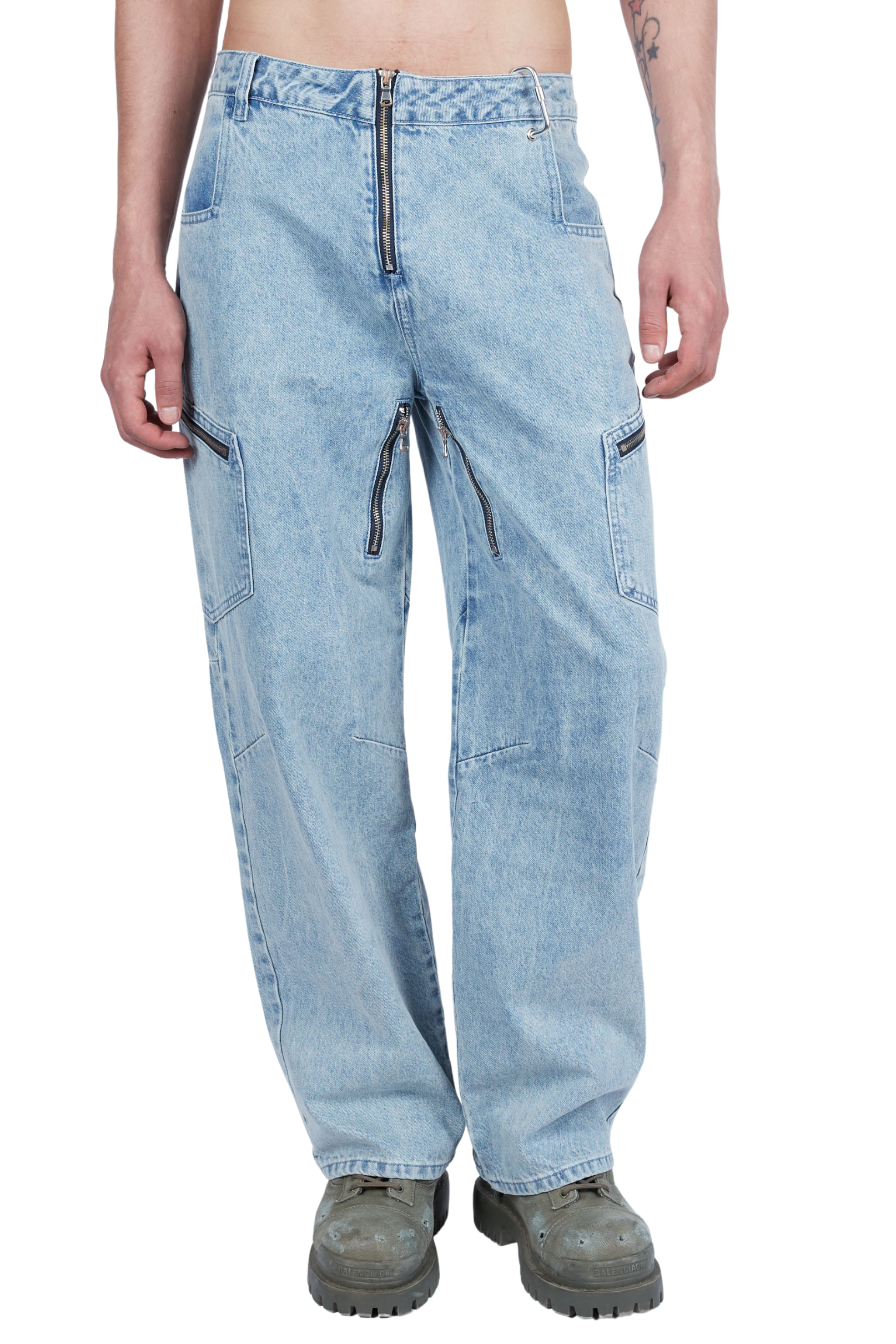 Zipper Ski Jeans Light Wash