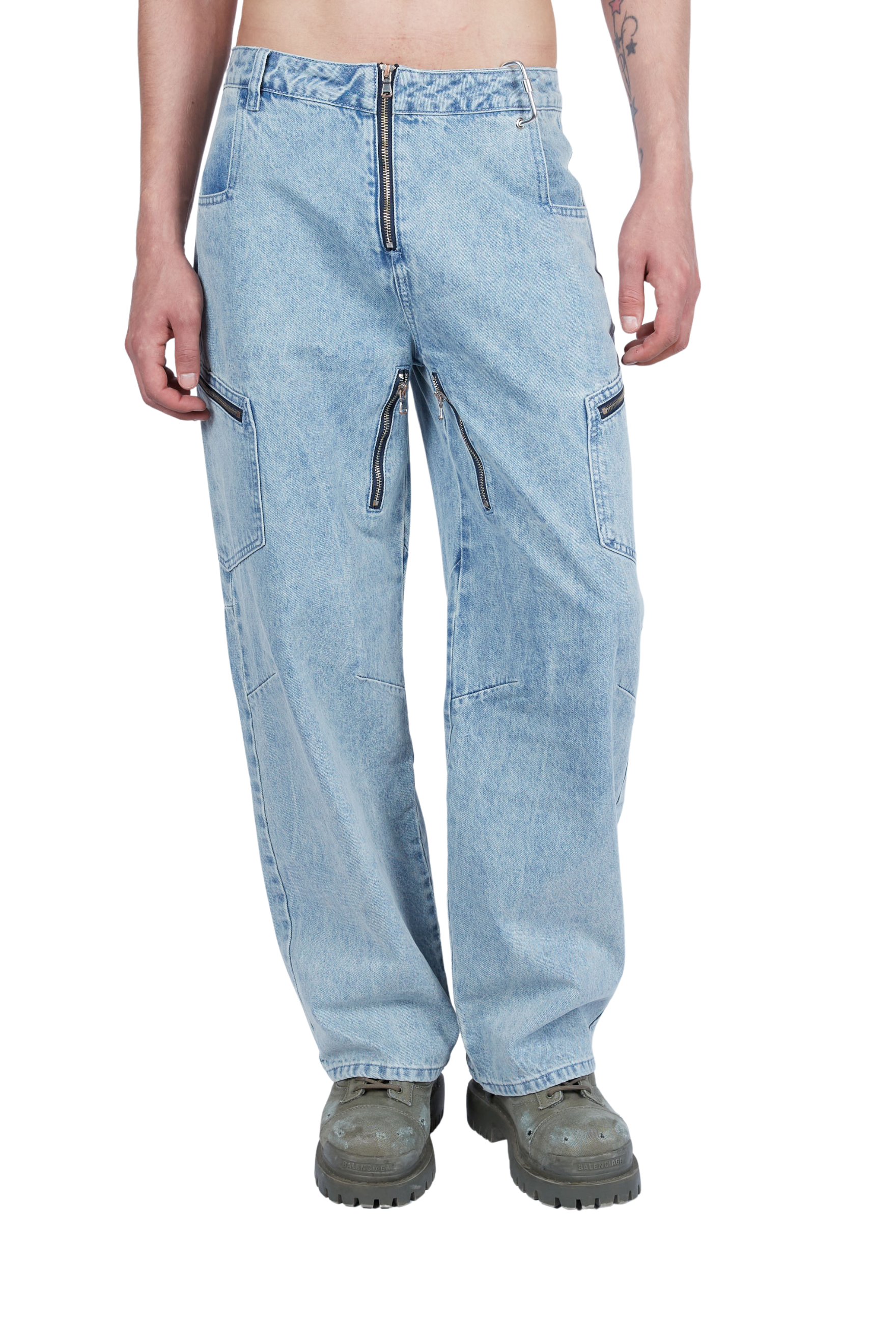 Zipper Ski Jeans Light Wash