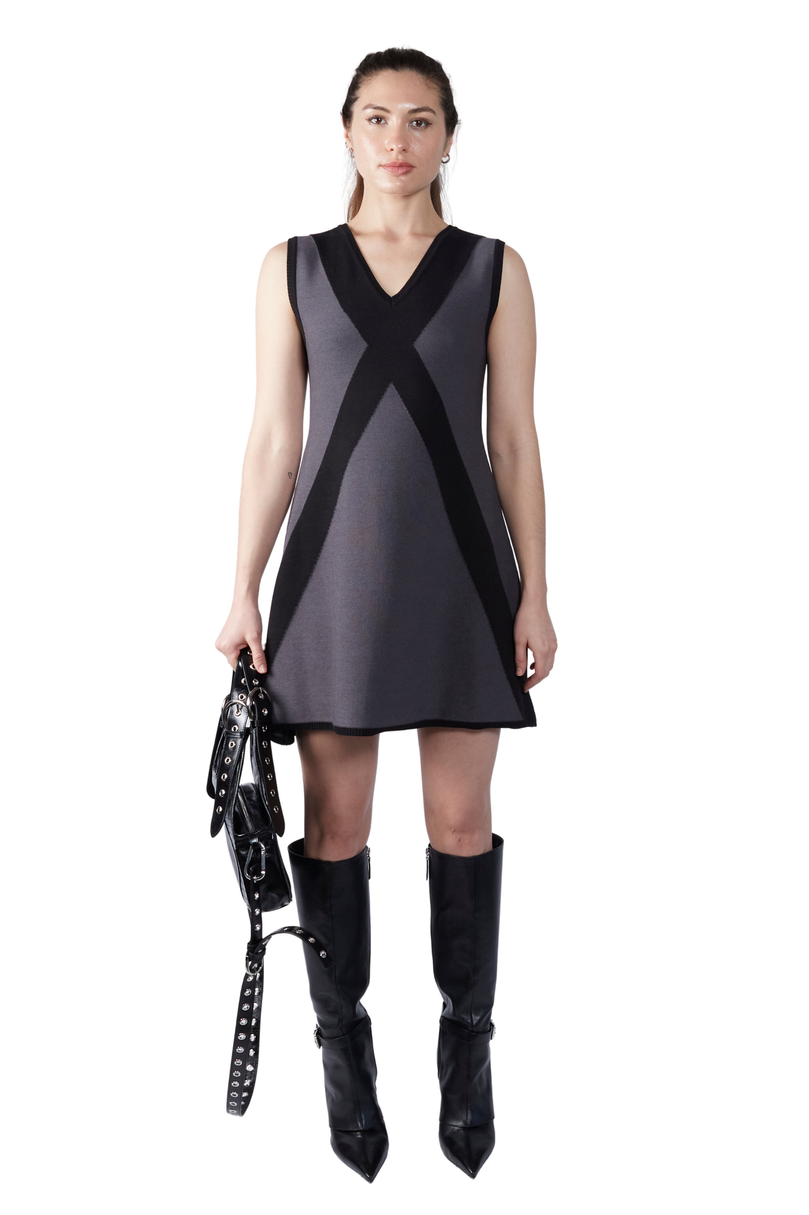Cross V Neck Dress