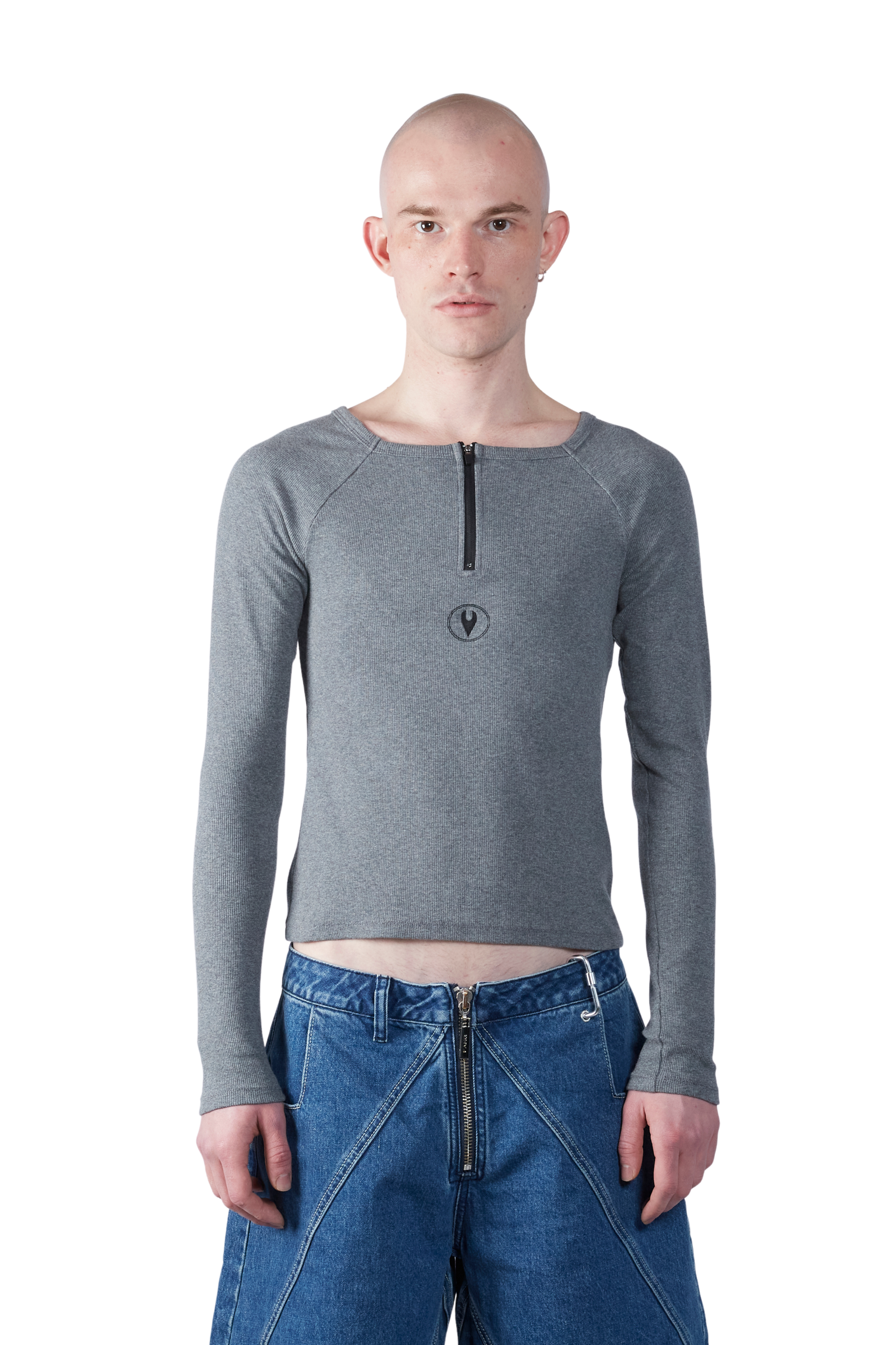 Essential Zipper Square Neck Long Sleeve