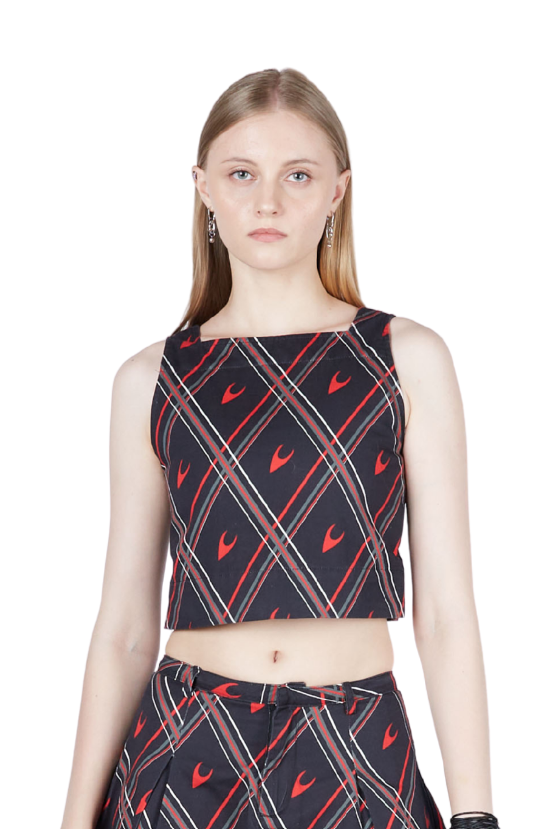 Plaid Print Cami Top