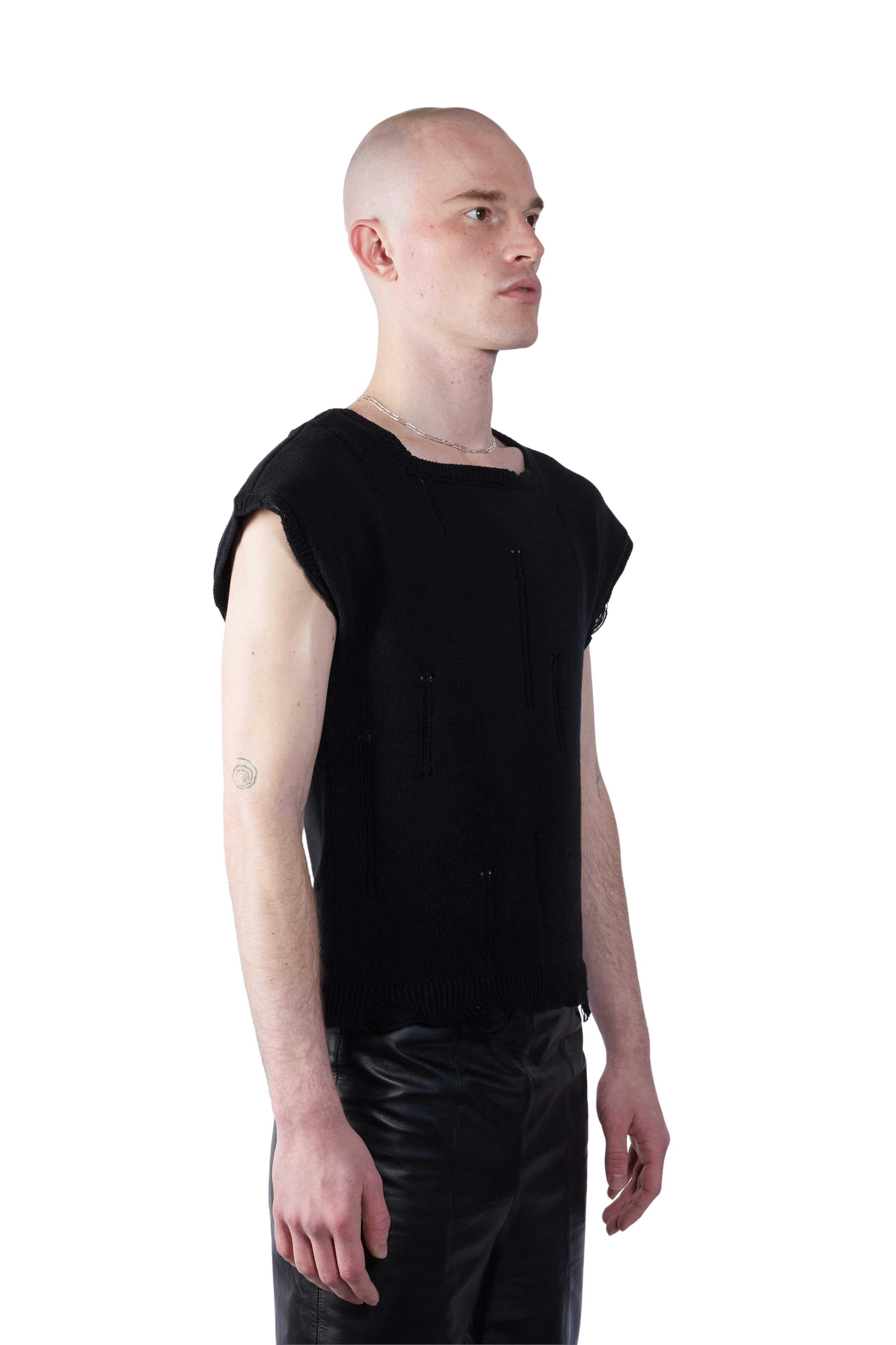 Geometric Distressed Tank Top