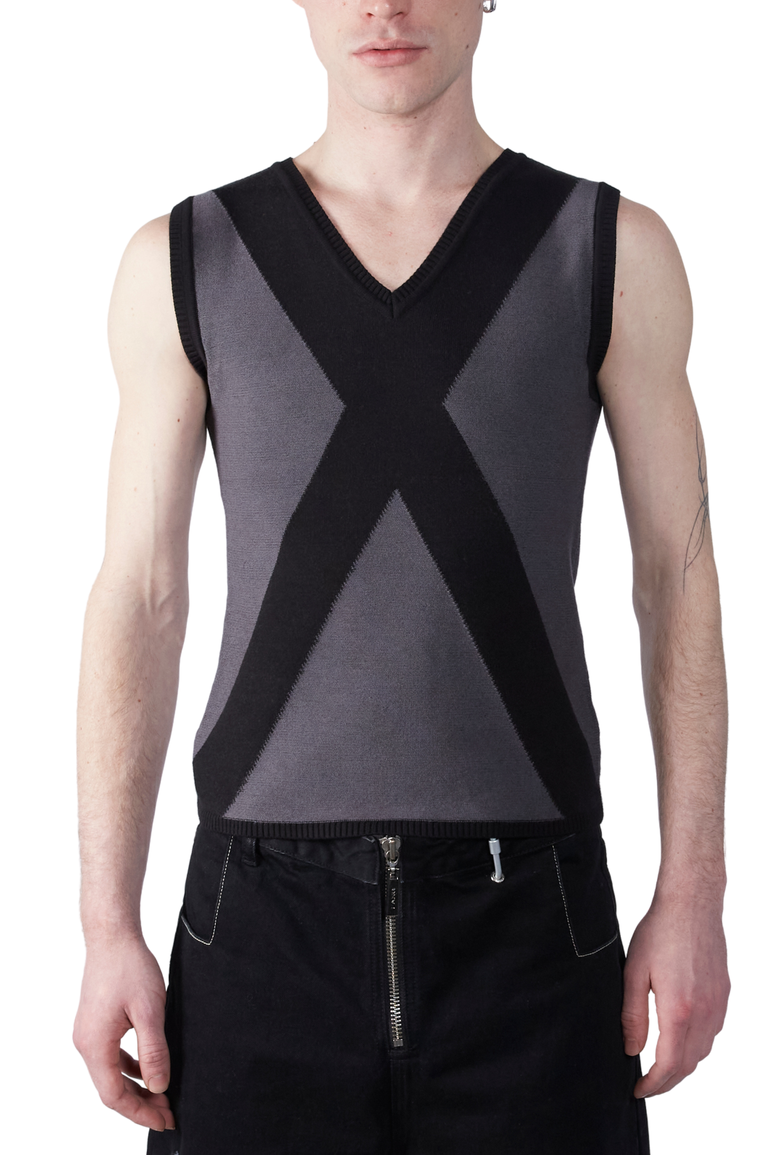 Cross V Neck Top