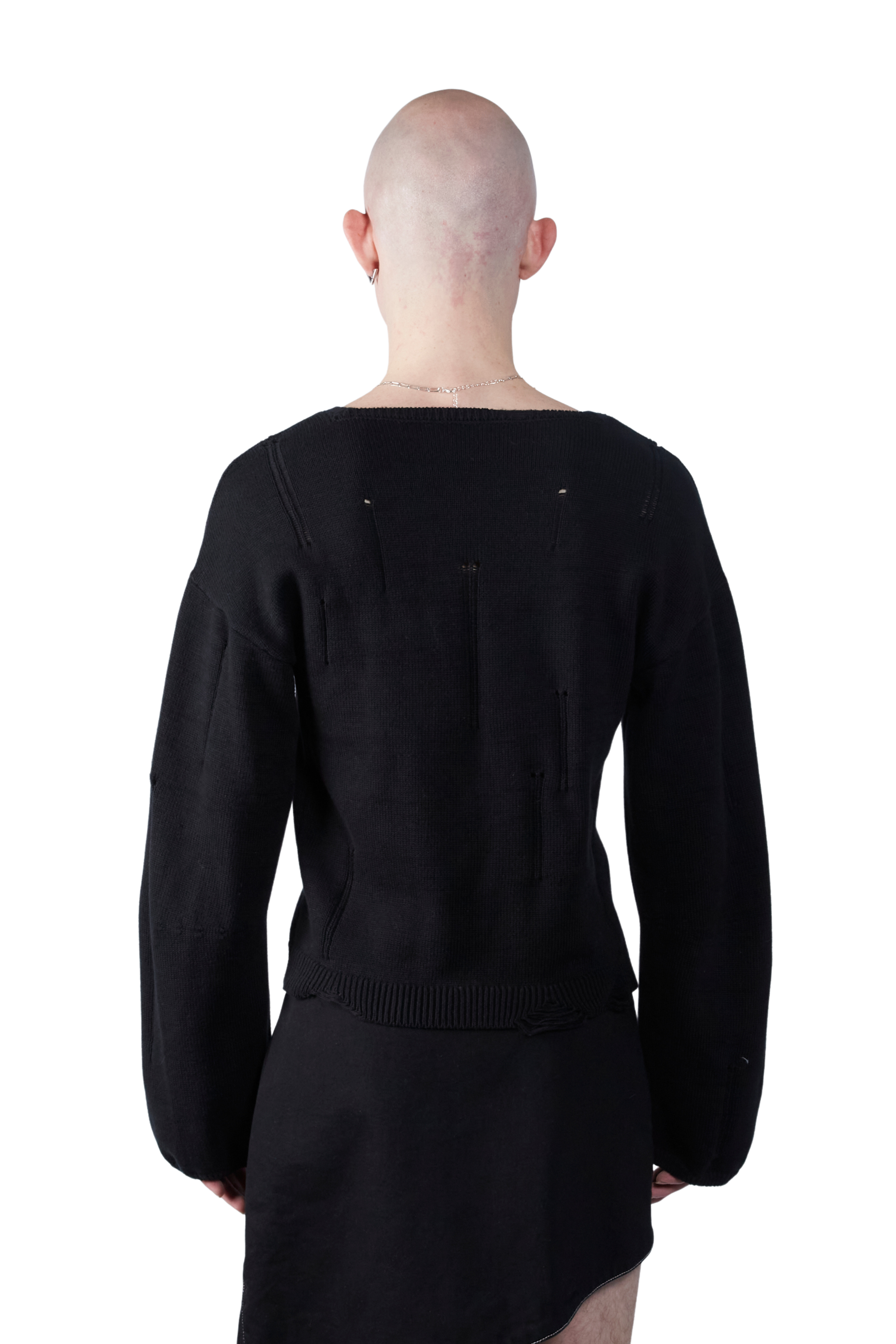 Geometric Distressed Long Sleeve