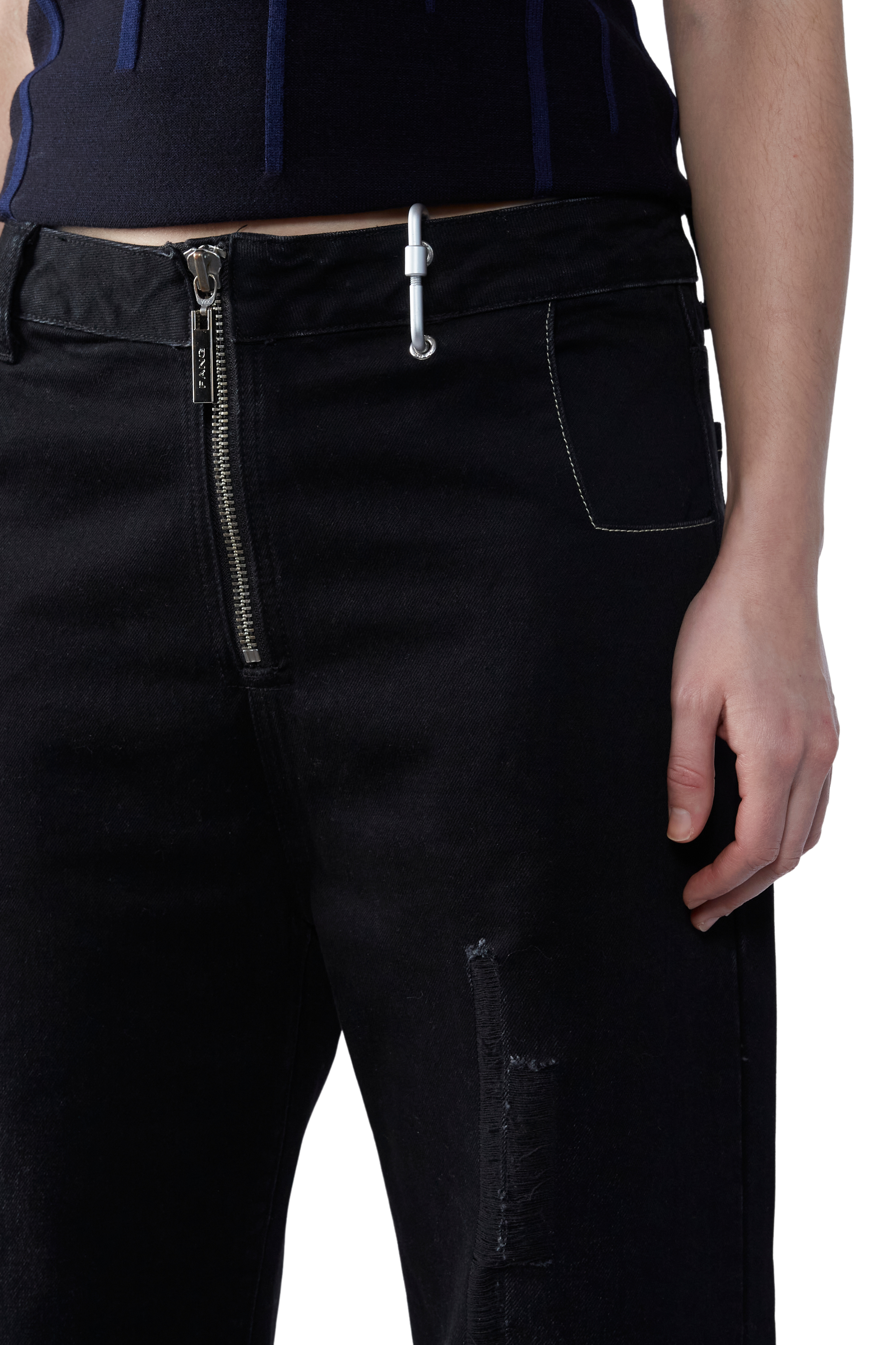 Geometric Distressed Jeans