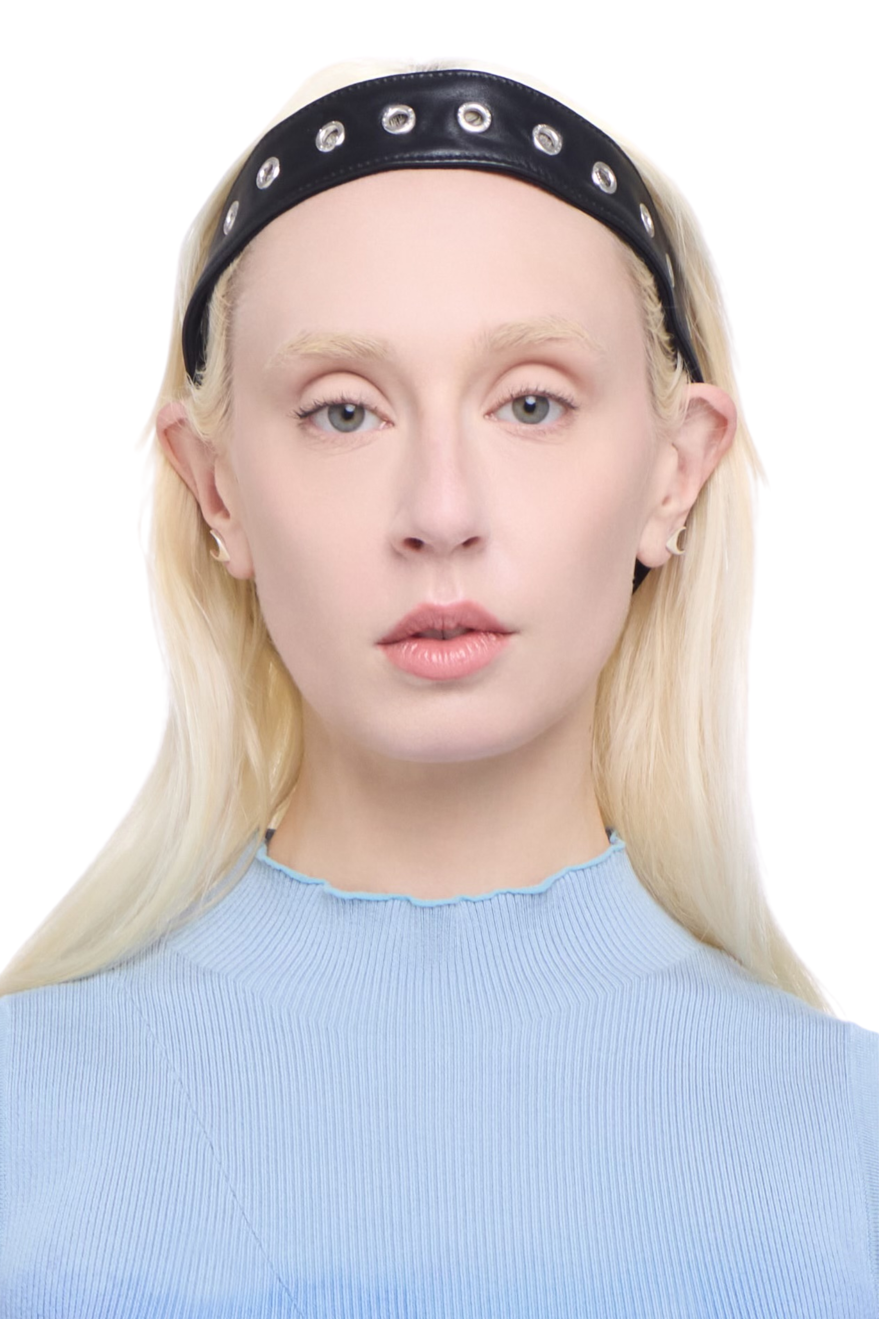 Vegan Leather Grommeted Hairband