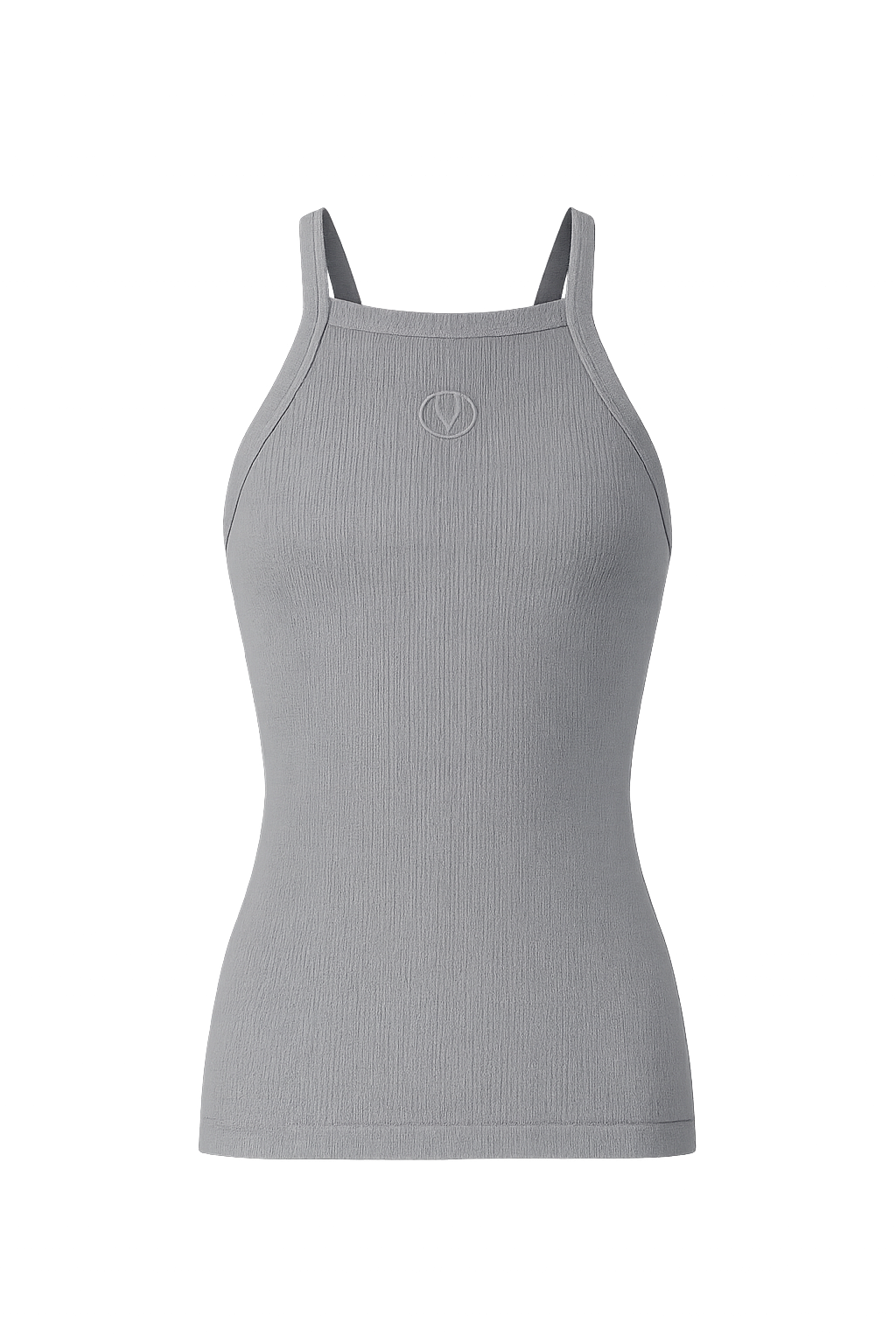 Essential Ribbed Tank Gray