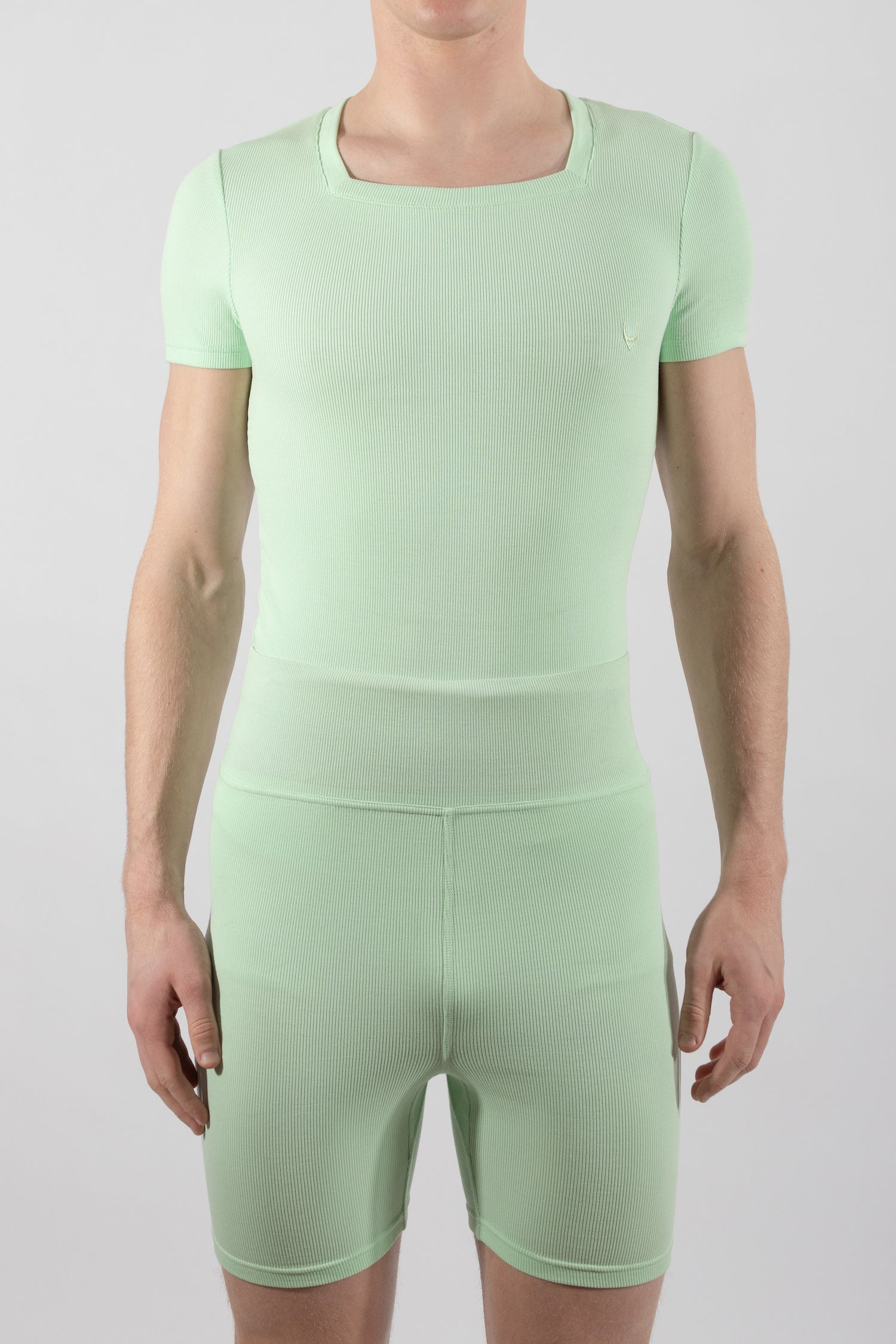 Essential Ribbed Biker Shorts Seafoam