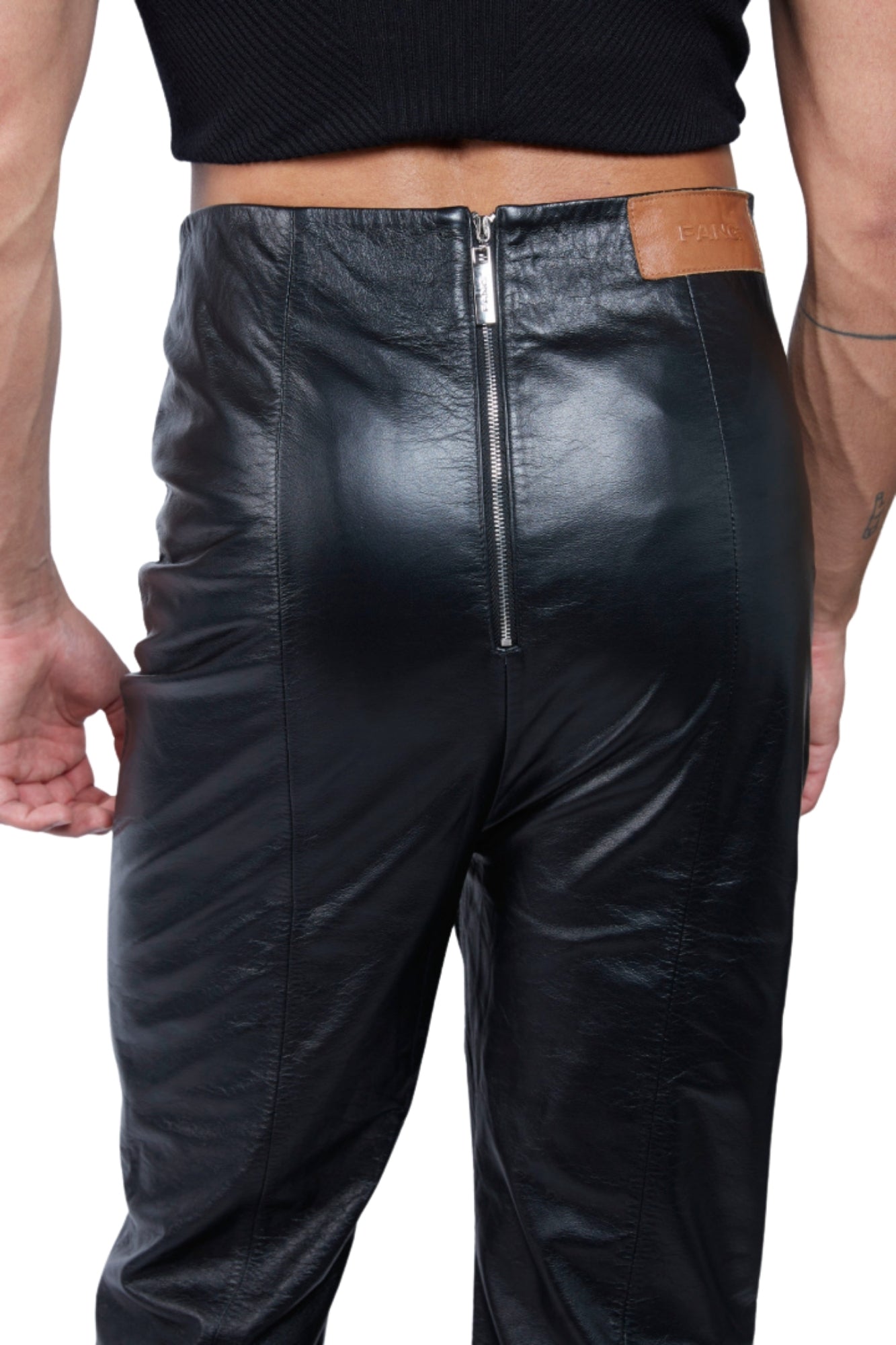 High-Waisted Leather Pants