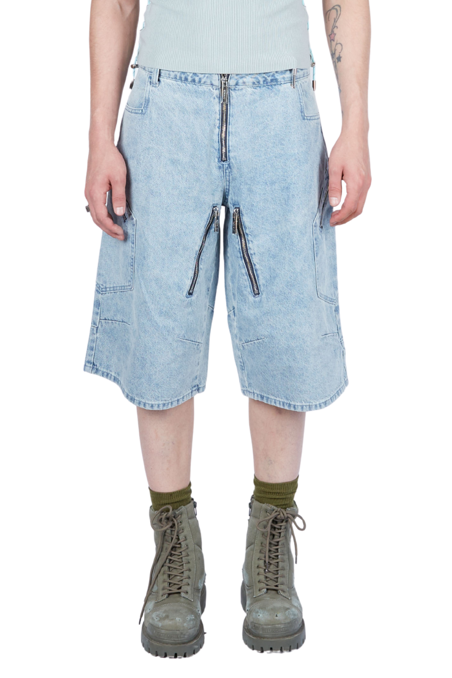 Zipper Ski Capri Jeans