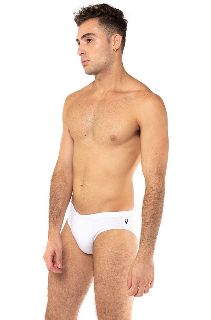 Essential Ribbed Underwear Brief White