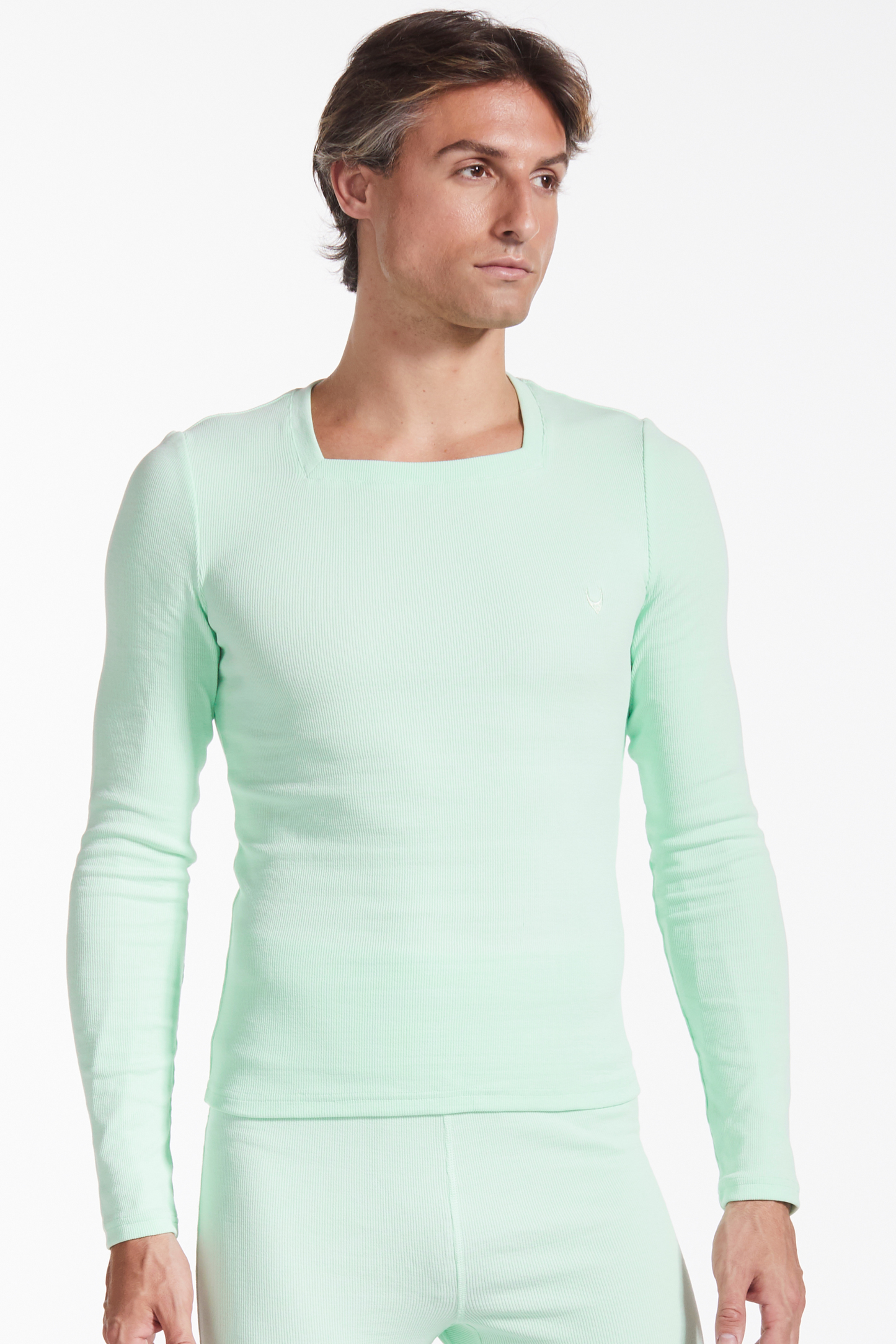 Essential Square Neck Ribbed Long Sleeve