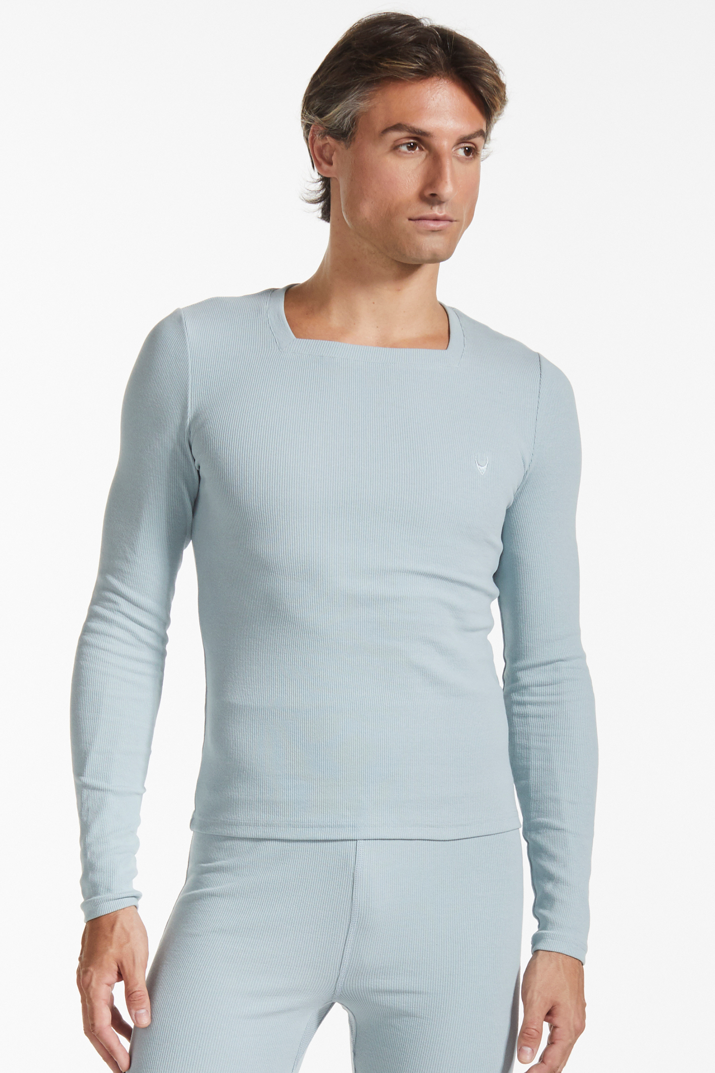 Essential Square Neck Ribbed Long Sleeve