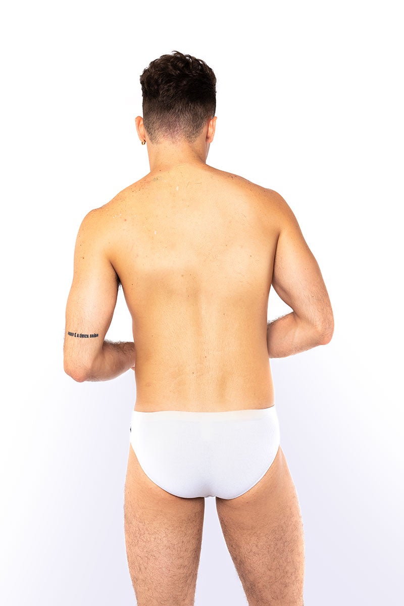 Essential Ribbed Underwear Brief White