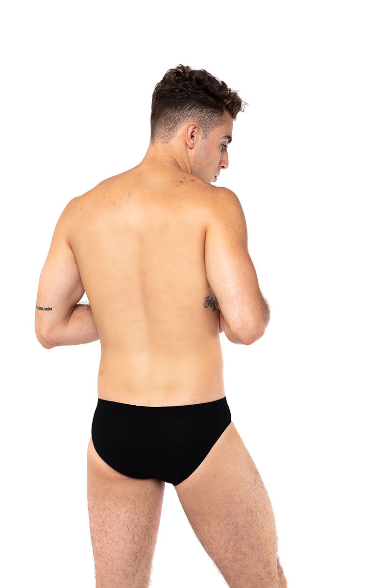 Essential Ribbed Underwear Brief Black