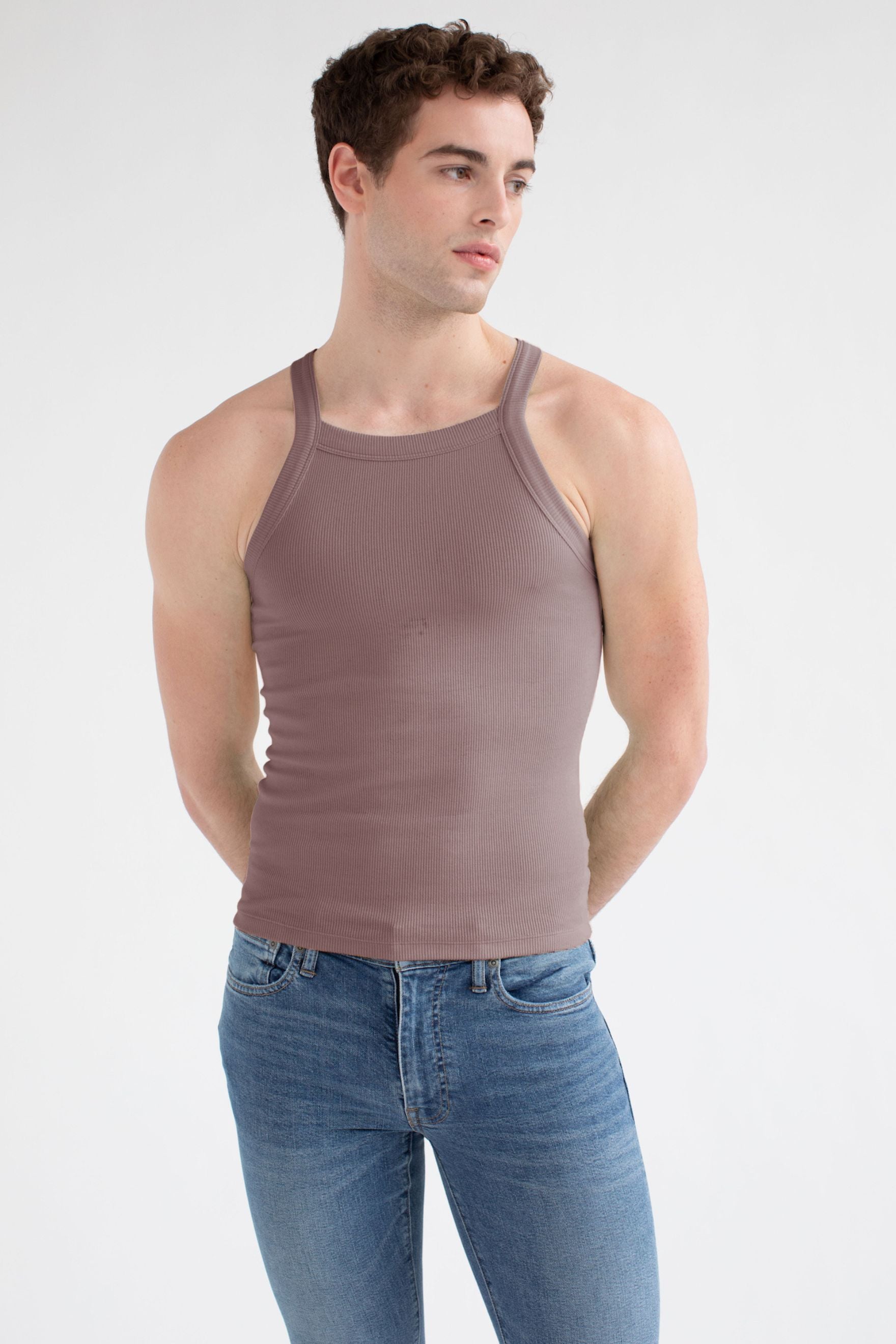 Essential Ribbed Tank Lilac