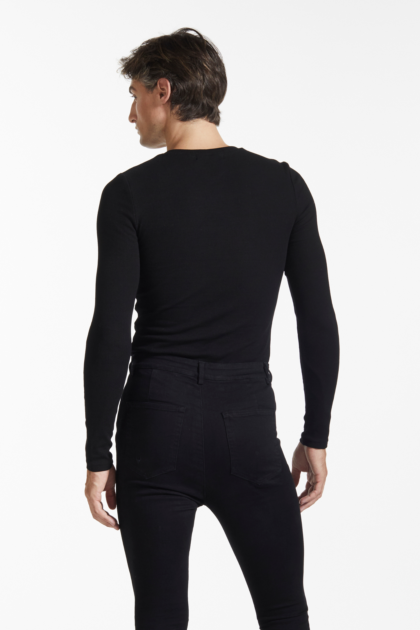 Essential Square Neck Ribbed Long Sleeve