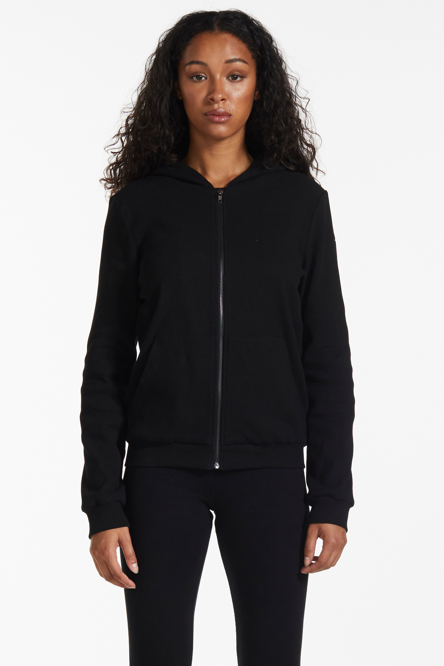 Ribbed zip 2025 up hoodie