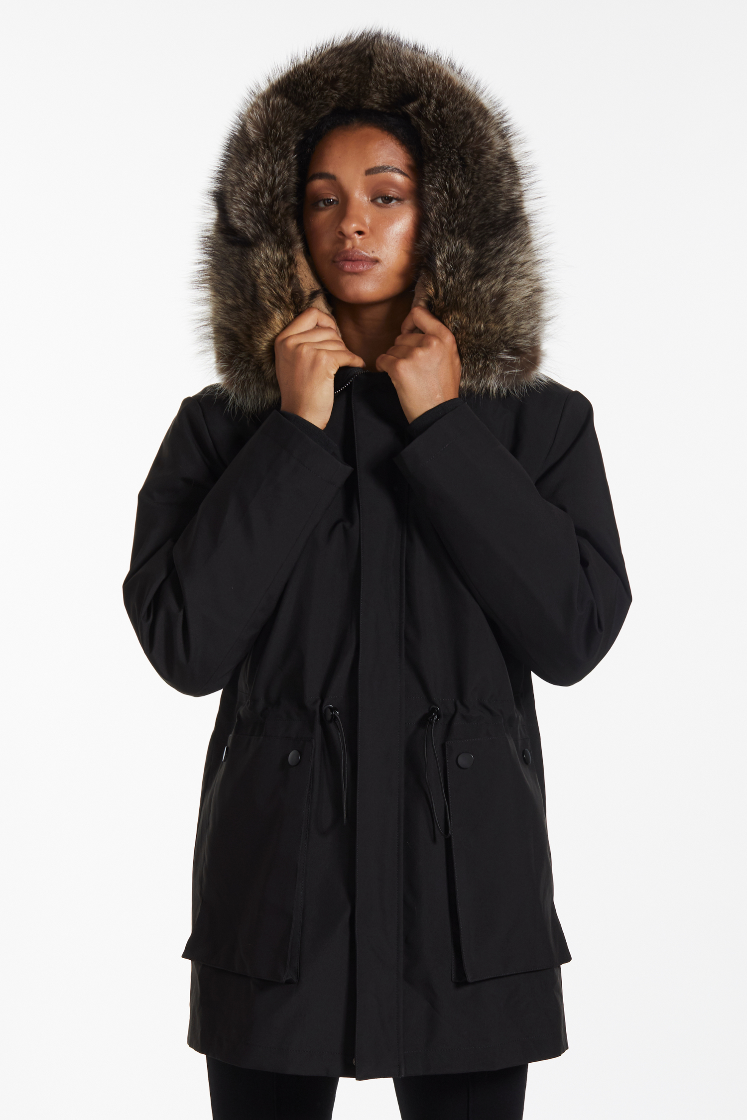 Womens fur lined parka coats best sale