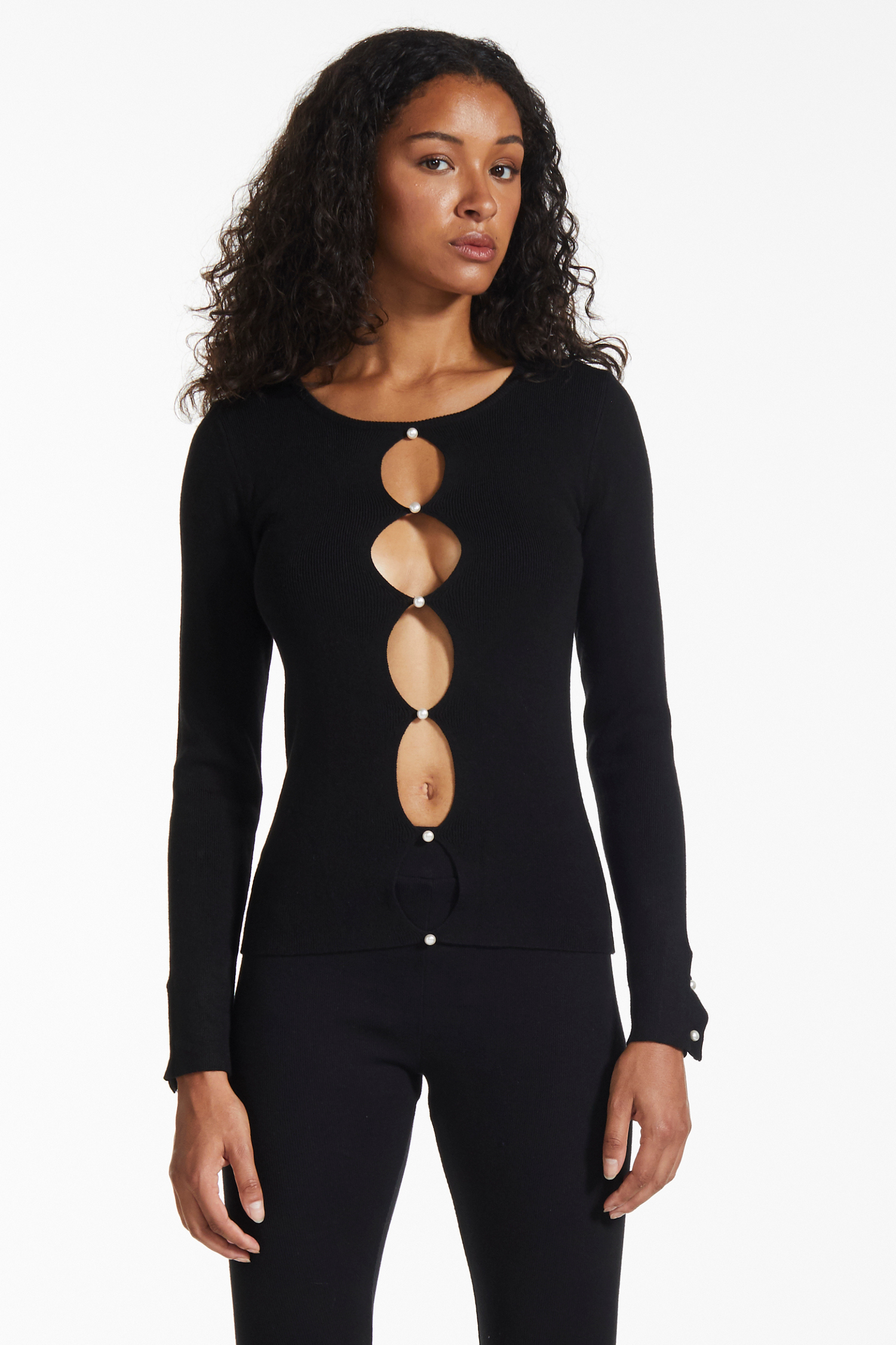 Pearl Cut Out Sweater FANG