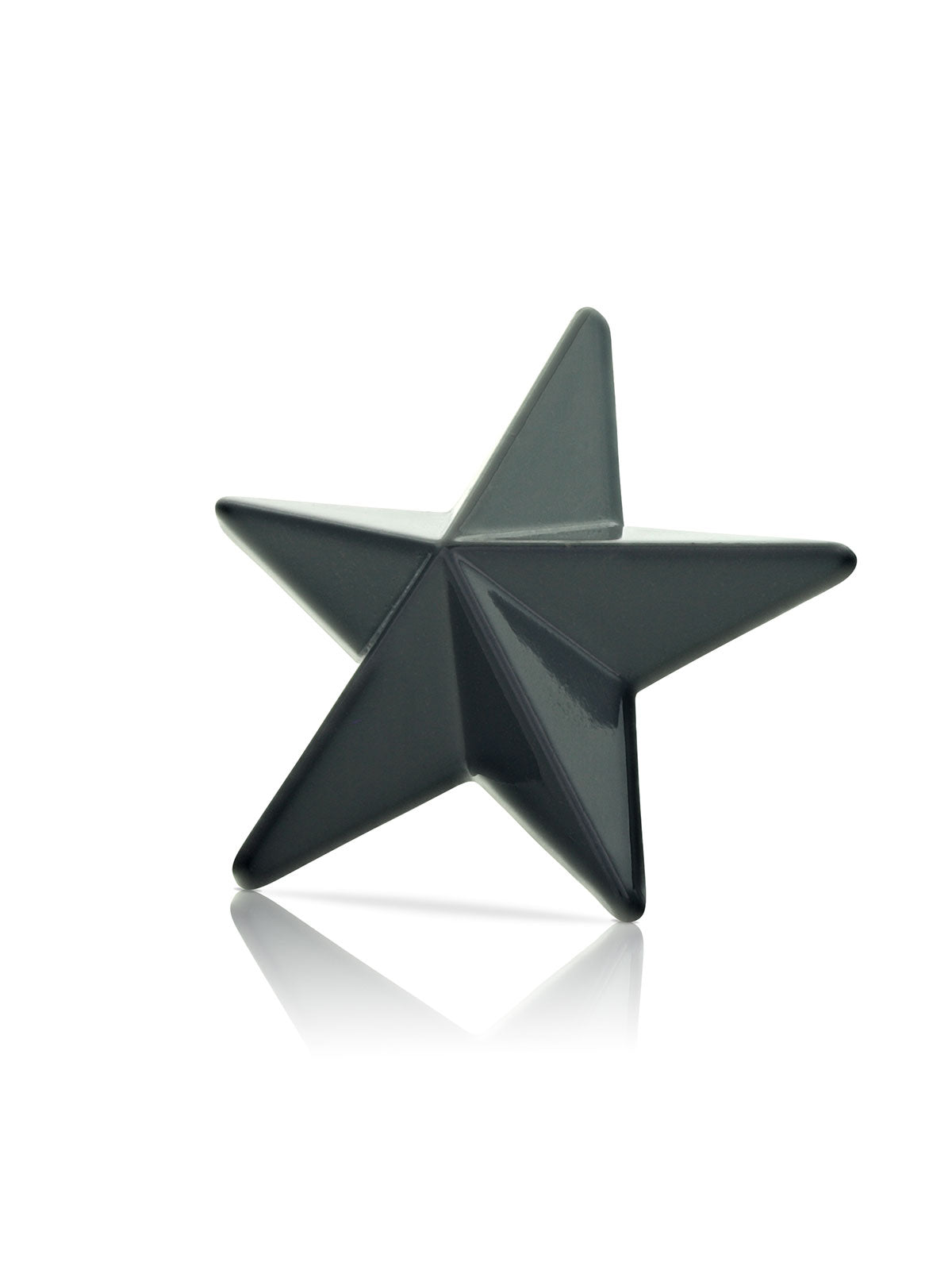 Three-Dimensional Black Star Stud Earring
