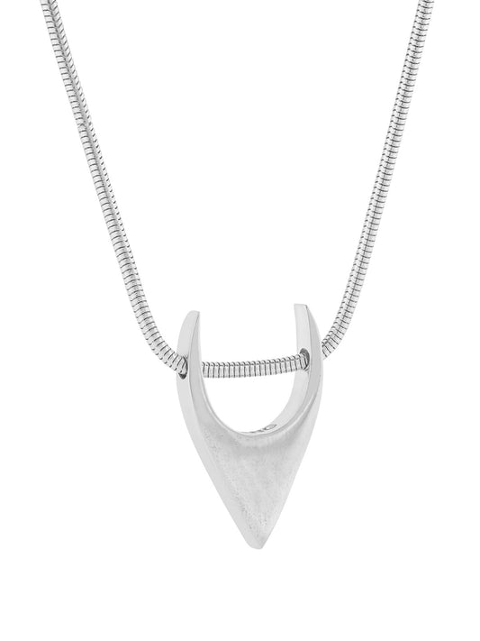 FANG Logo Snake Chain Necklace in Sterling Silver
