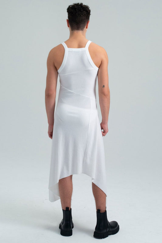 Square Neck Ribbed Dress